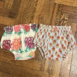Floral Print Baby Bloomers Set